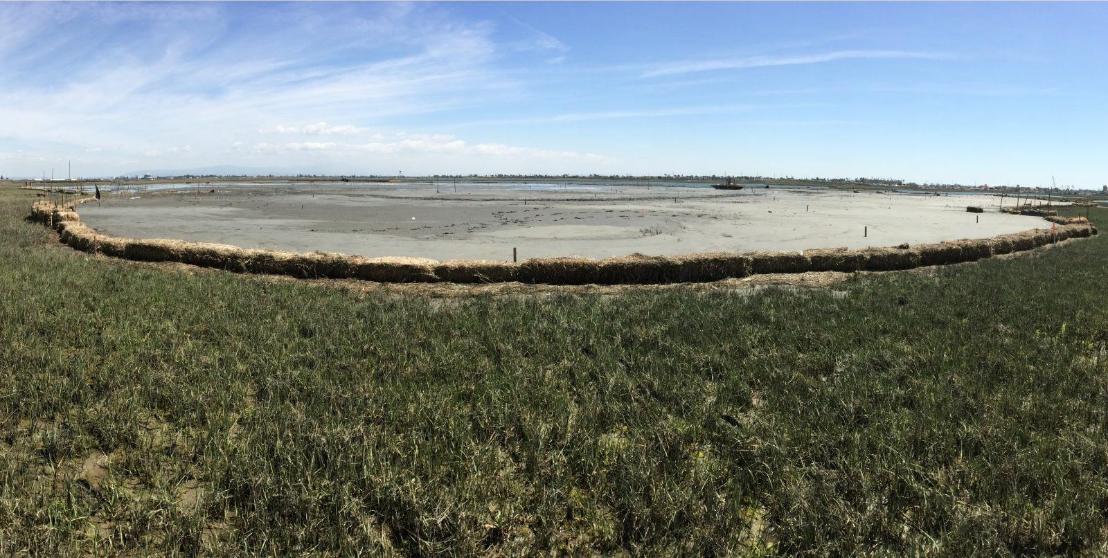 Seal Beach Sedimentation Augmentation Project. Panoramic view of the site following completion of sediment augmentation.